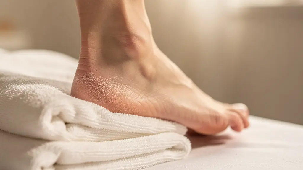 Coupe transversale montrant la différence entre peau saine et callosité