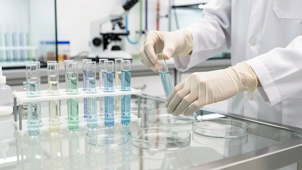 Analyse laboratoire d'un échantillon d'eau provenant d'un bassin de fish pédicure